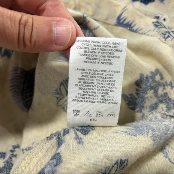 Columbia Aloha Shirt Mens XL Short Sleeve Linen Blend Button Up Hawaiian - Picture 8 of 8